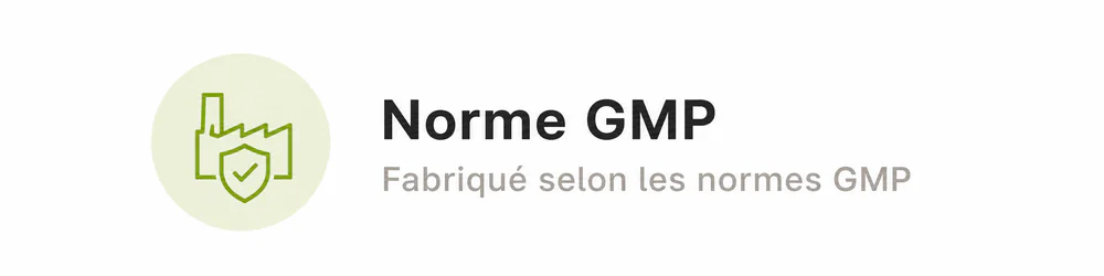 Norme GMP — Fabriqué selon les normes GMP